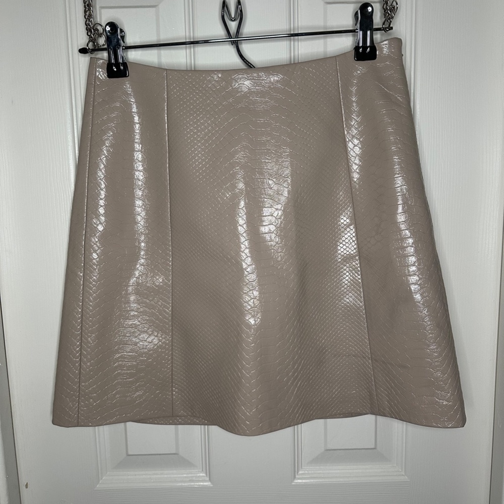 Babaton Vegan Leather Mini Skirt